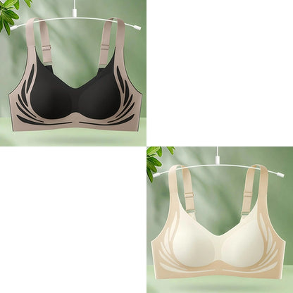 😍Lekki i prozračni nowy model【Promocja 4 sztuki】Damski biustonosz bez fiszbinów❤️【40-85 kg】
