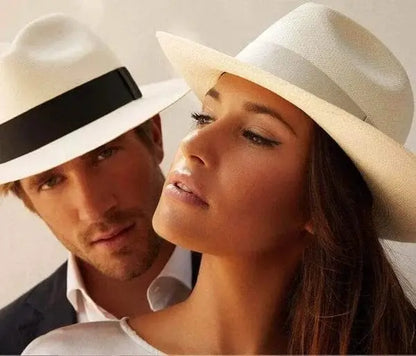 Oferta especial 【56-58 cm】Sombrero artesanal de palma de Ecuador