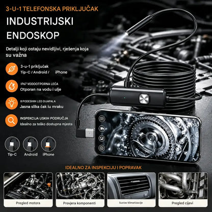 🌹💖【50%OFF】✨😍(Type-C, USB, Micro USB) endoskop tri u jednom 【5M】