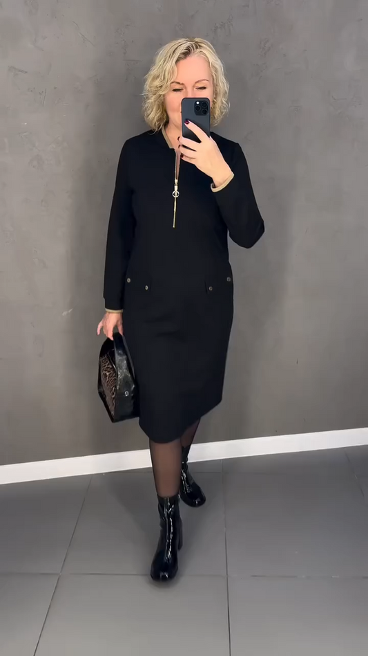 🎀✨2024 nowa wysokiej jakości modna damska sukienka z zamkiem3821748