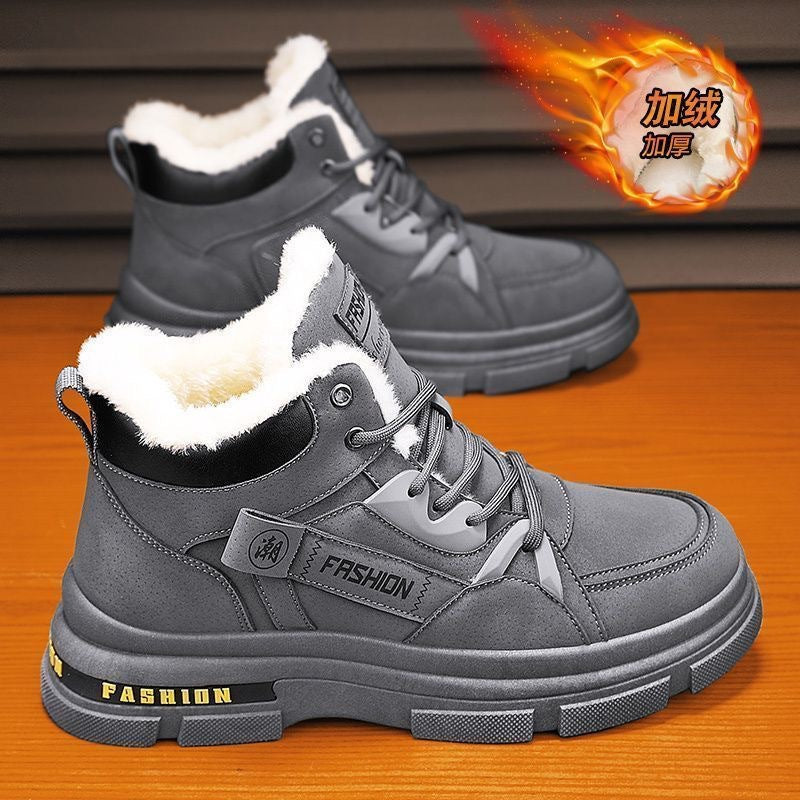 🔥🔥👞【39－44】Нови мъжки зимни дебели кадифени топли ботуши Martin за 2025 г.