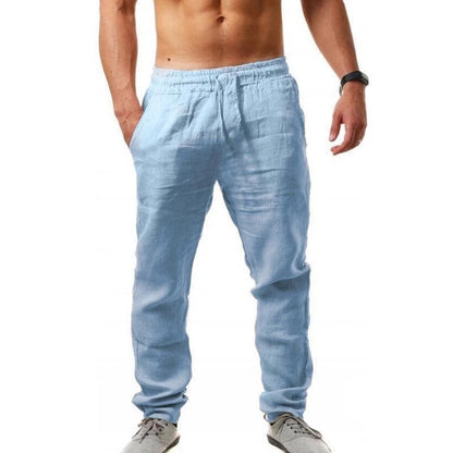 💥50% zniżki👖【S-4XL】2026 Nowe wiosenne męskie luźne, oddychające spodnie sportowe, mieszanka bawełny i lnu