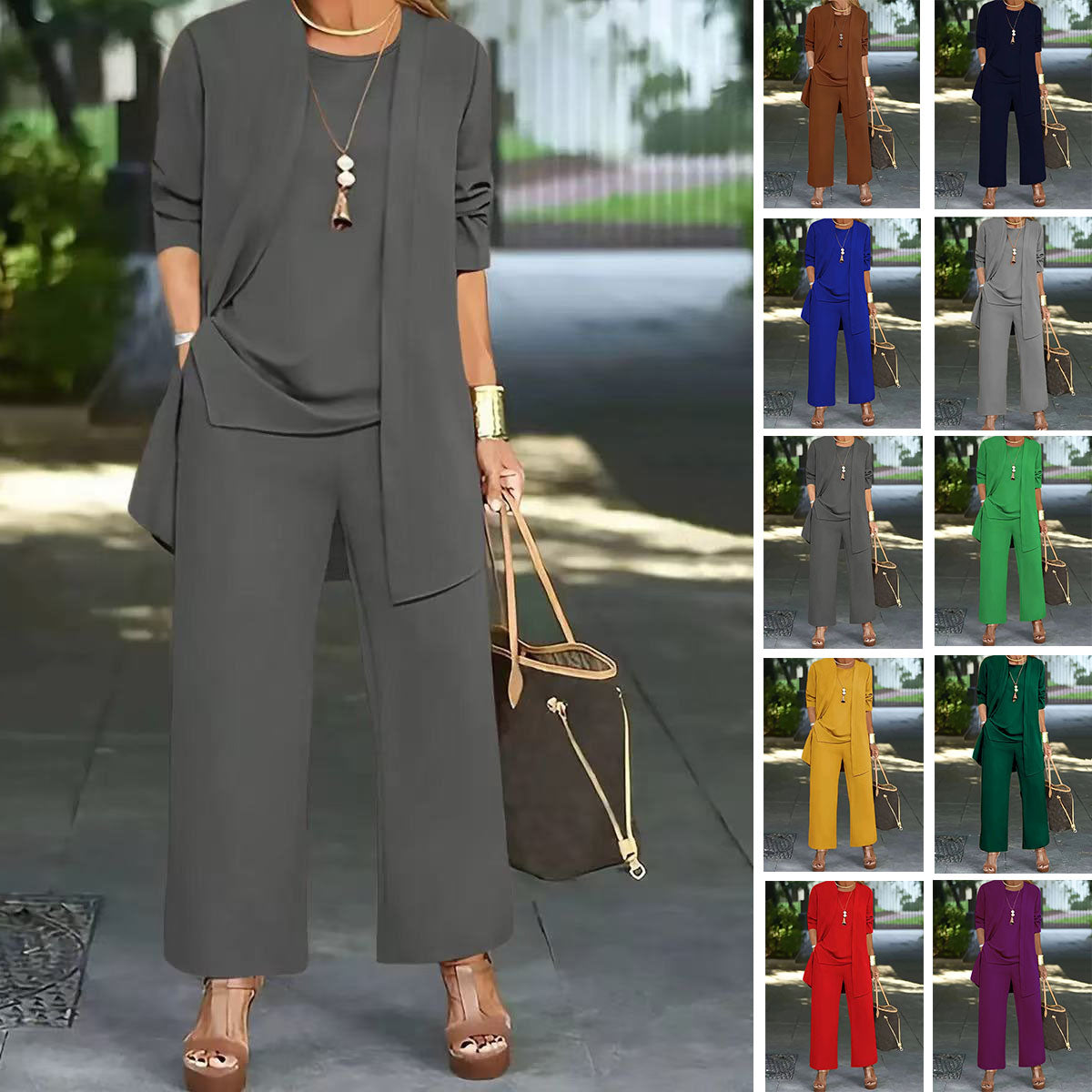 🧥【S-5XL】Elegantná dámska trojdielna súprava voľného strihu🍂