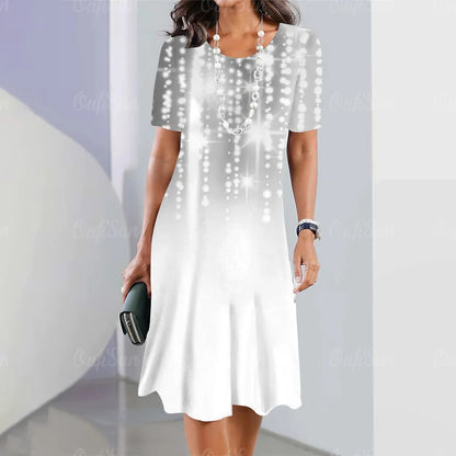 👗[Nowości letnie 42% taniej] 🔥 [S-5XL] Elegancka sukienka retro z okrągłym dekoltem