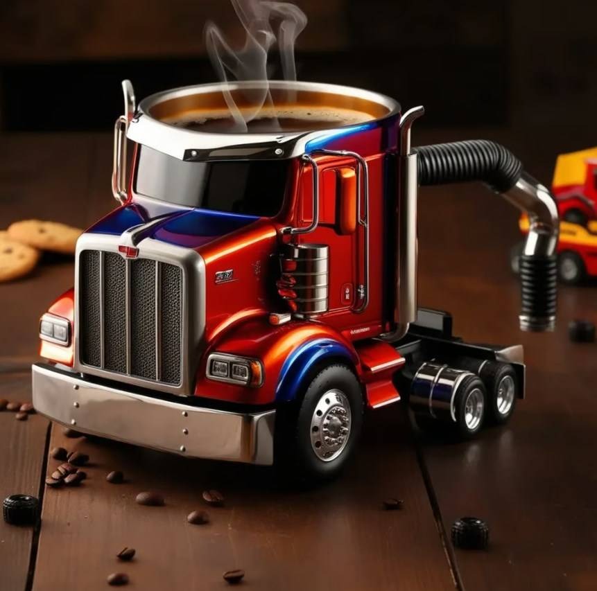 🚛【Oferta ograniczona czasowo】【6 stylów】Ręcznie robiony kubek do kawy w kształcie ciężarówki