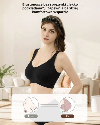 😍【Zestaw 4 szt.】Bezszwowy biustonosz bez fiszbin dla kobiet ❤️【40–95 kg】