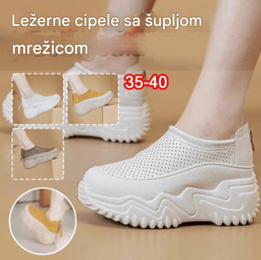 🔥👡【35-40】Nove ljetne sandale od prave kože s prozračnim debelim potplatom i šupljim potplatom