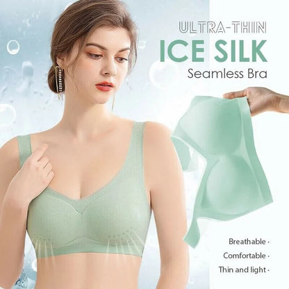 💖【M-5XL】Ultracienki biustonosz na lato, chłodny, miękki i oddychający, o lodowatym dotyku