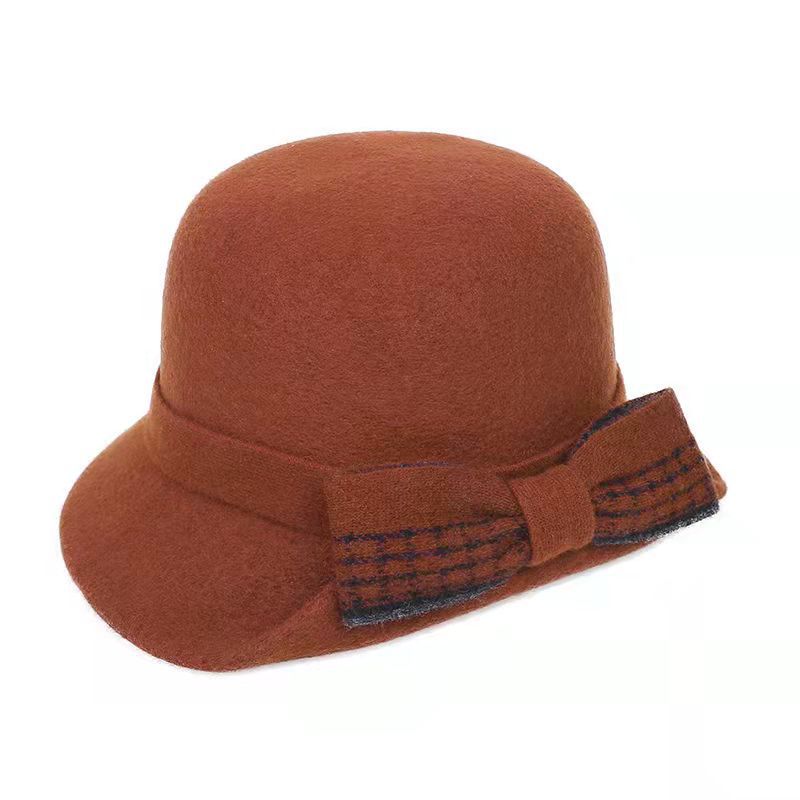 💥50% ZNIŻKI💥 Jesienno-zimowy kapelusz damski z czystej wełny filcowej--3816996