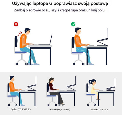 💻【Zimowa zniżka 49%】Aluminiowy obrotowy stojak na laptopa
