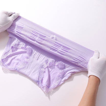 👩🔥【7 sztuk】(60-100 kg) wysokiej elastyczności, antybakteryjne majtki wysoki stan, modelujące brzuch, bielizna plus size-3887689