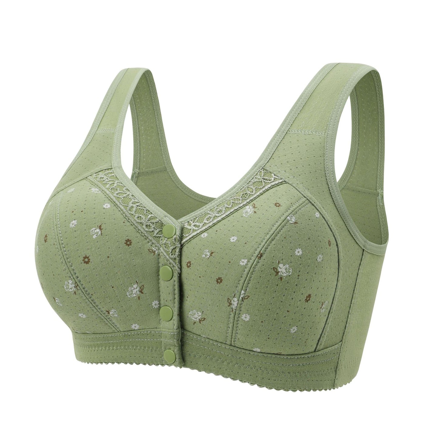 💟【Kup 1, dostajesz 1 gratis】💌【Waga 45-100 kg】 Wygodny biustonosz typu kamizelka z koronką dla kobiet w średnim i starszym wieku, bez stali drucianej, w dużych rozmiarach
