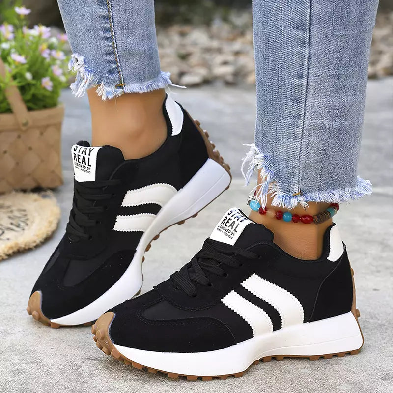 👟✨ Buty sportowe na platformie – styl retro, komfortowe chodzenie i maksymalna oddychalność przez cały dzień!