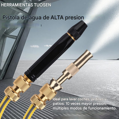 🚿[Set od 2 dijela]💧 Vodeni pištolj visokog tlaka: Pranje automobila, vrt, 10 puta veći tlak, više načina rada ⚡