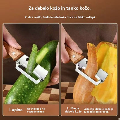 🔥【Kupite 1, dobite 1 gratis】Odebeljen lupilec iz nerjavečega jekla za kuhinjsko uporabo.