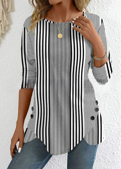 🔥【Ograničeno vrijeme 38% popusta】【S-3XL】Nova proljetna ženska prugasta bluza s printom