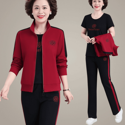 [Časovno omejena promocija] [M-5XL] [Jakna + Majica s kratkimi rokavi + Hlače] Tridelni kombinezon za prosti čas 2025