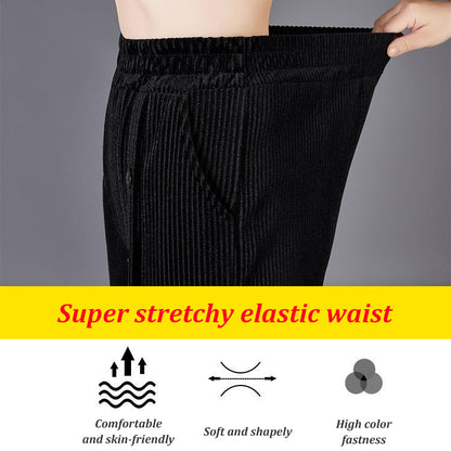 💕【XL-5XL】Aksamitne spodnie damskie zapinane na guziki 3785721