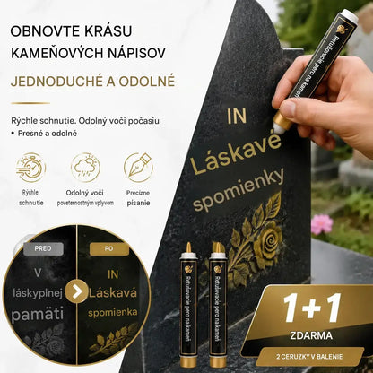 [Kúpte jeden, druhý získate zadarmo] 🖍️ Vodoodolné retušovacie pero odolné voči vyblednutiu, určené na opravu a obnovu nápisov na kamenných doskách.