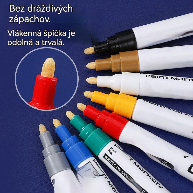 🔥Vodotesné značkovače na pneumatiky áut / Metalické lakovacie fixky
