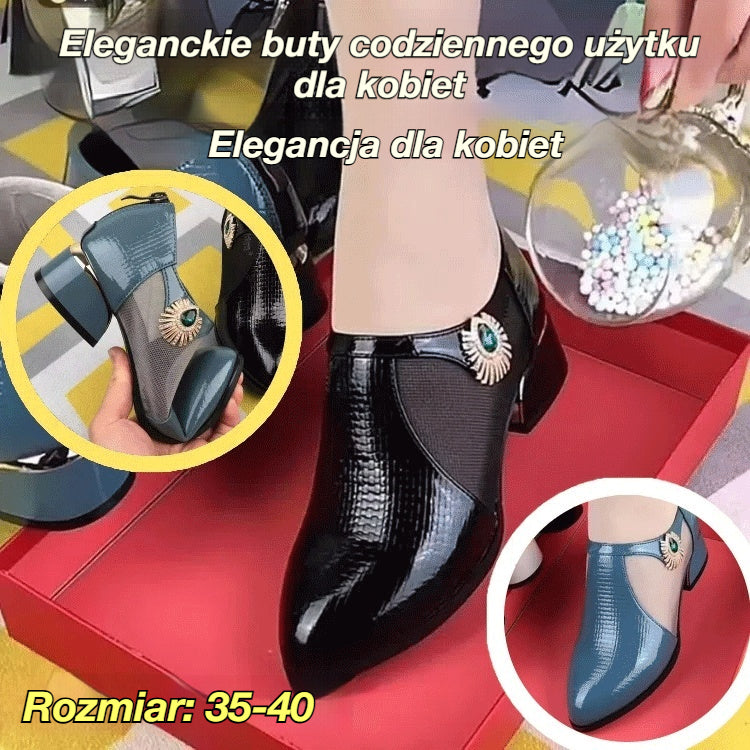 🔥👠 [Rozmiary 35-40] 🏆💖 Nowe eleganckie czółenka damskie na słupku, ażurowe, miękka skóra, lekkie i przewiewne