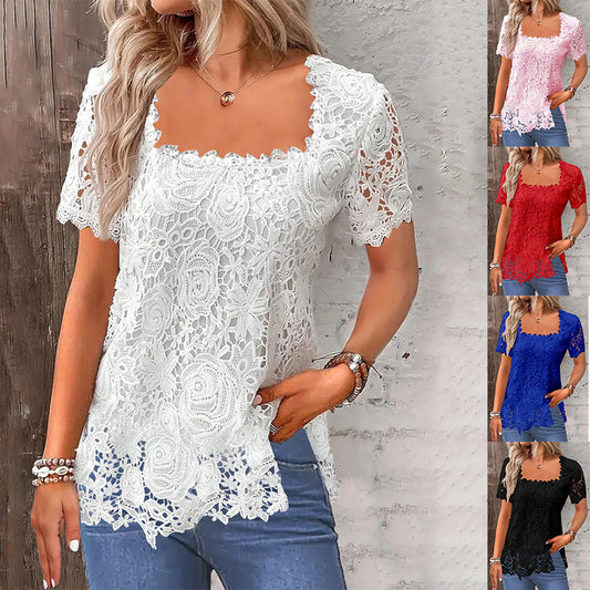 🌼🌼【Letnia nowość】🔶🔶【S-5XL】Elegancka koronkowa koszula, letni bestseller 2025