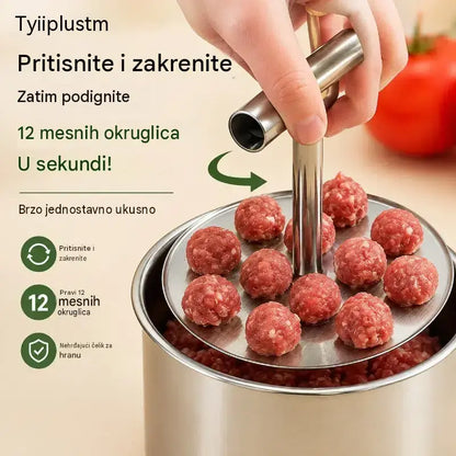 🤩🍖Aparat za mesne okruglice od nehrđajućeg čelika, praktični kuhinjski pribor - idealan za mesne i riblje okruglice