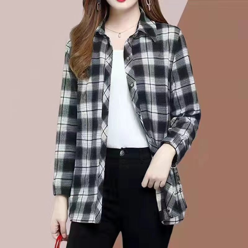 【🎁Kup 1, a 1 otrzymasz gratis】💕【XL-5XL】Nowe modne i wszechstronne jesienne koszule w kratę dla kobiet