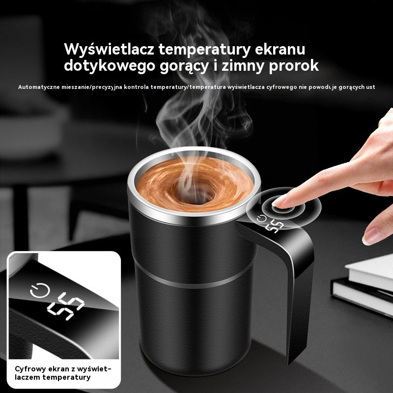 ☕🔋Zestaw kubków do kawy z możliwością ponownego napełnienia i automatycznym mieszadłem magnetycznym⚡