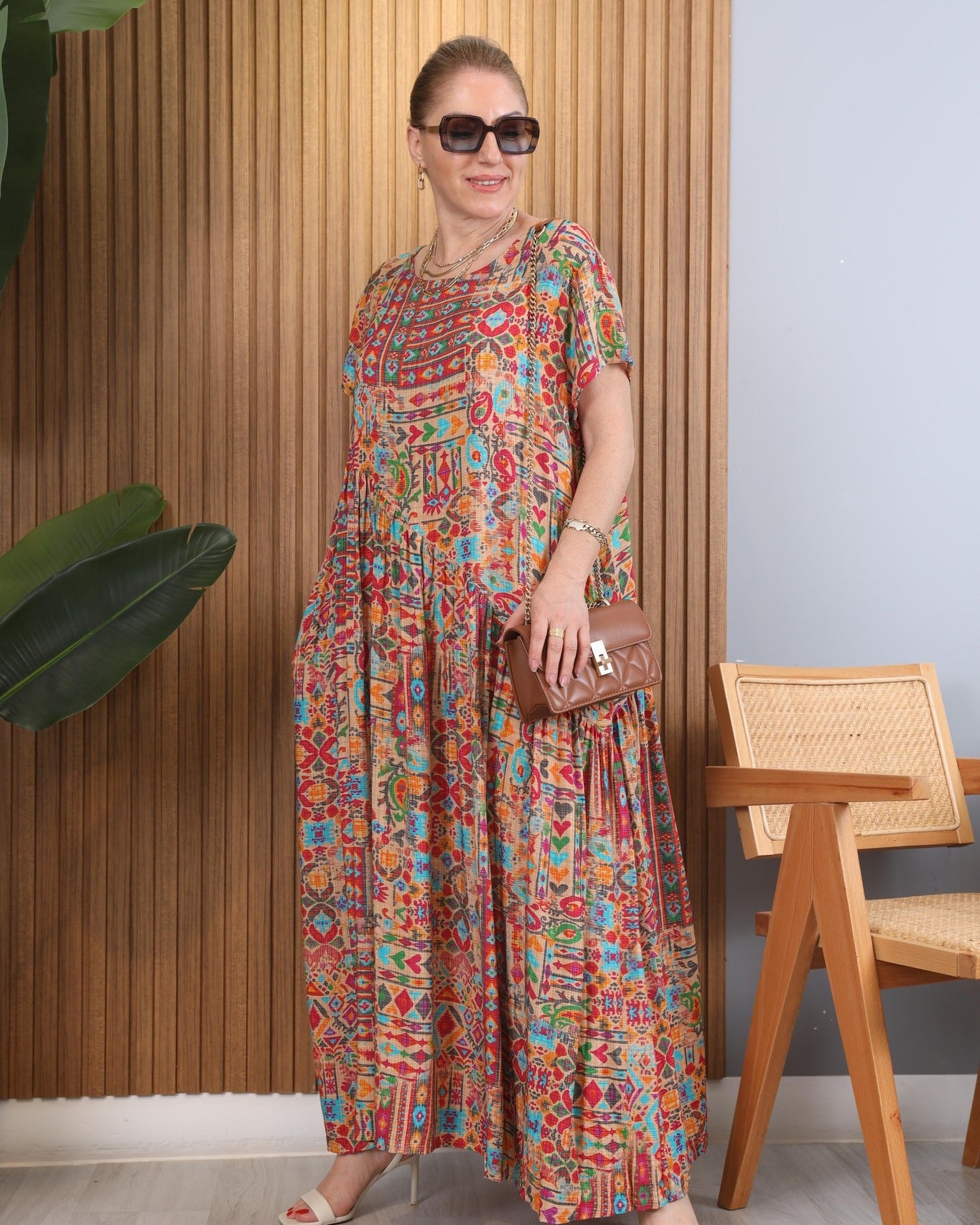 【S-5XL】👗Nowa letnia elegancka tiulowa sukienka w kwiaty 3710191