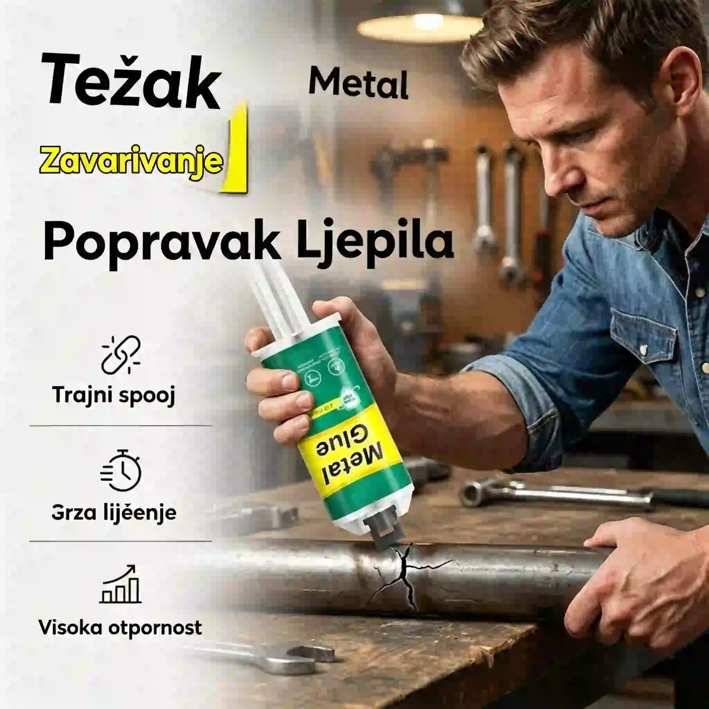 【Kup dwa, a jeden dostaniesz gratis】🔥Ograniczona czasowo zniżka 50%! 🛠️Wysokowytrzymały klej AB do naprawy metalu