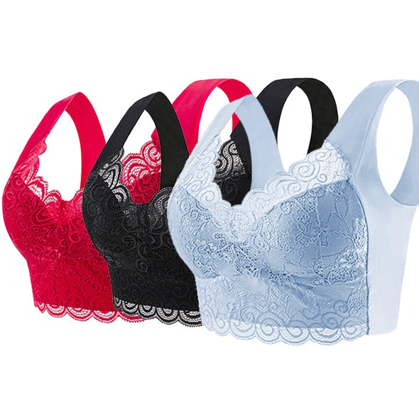 🔥【Zestaw 3 sztuk】Nowy wygodny i oddychający biustonosz damski 3715318