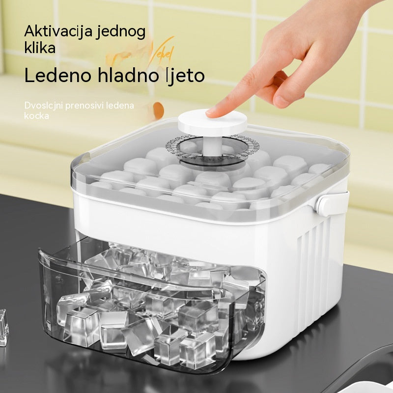 💞Prodaja premašila 50.000! 💥🥤🧊 50% popusta! Ledomat s funkcijom pohrane leda: proizvodi 48 kockica leda odjednom, poklopac otporan na curenje 🏖️✅