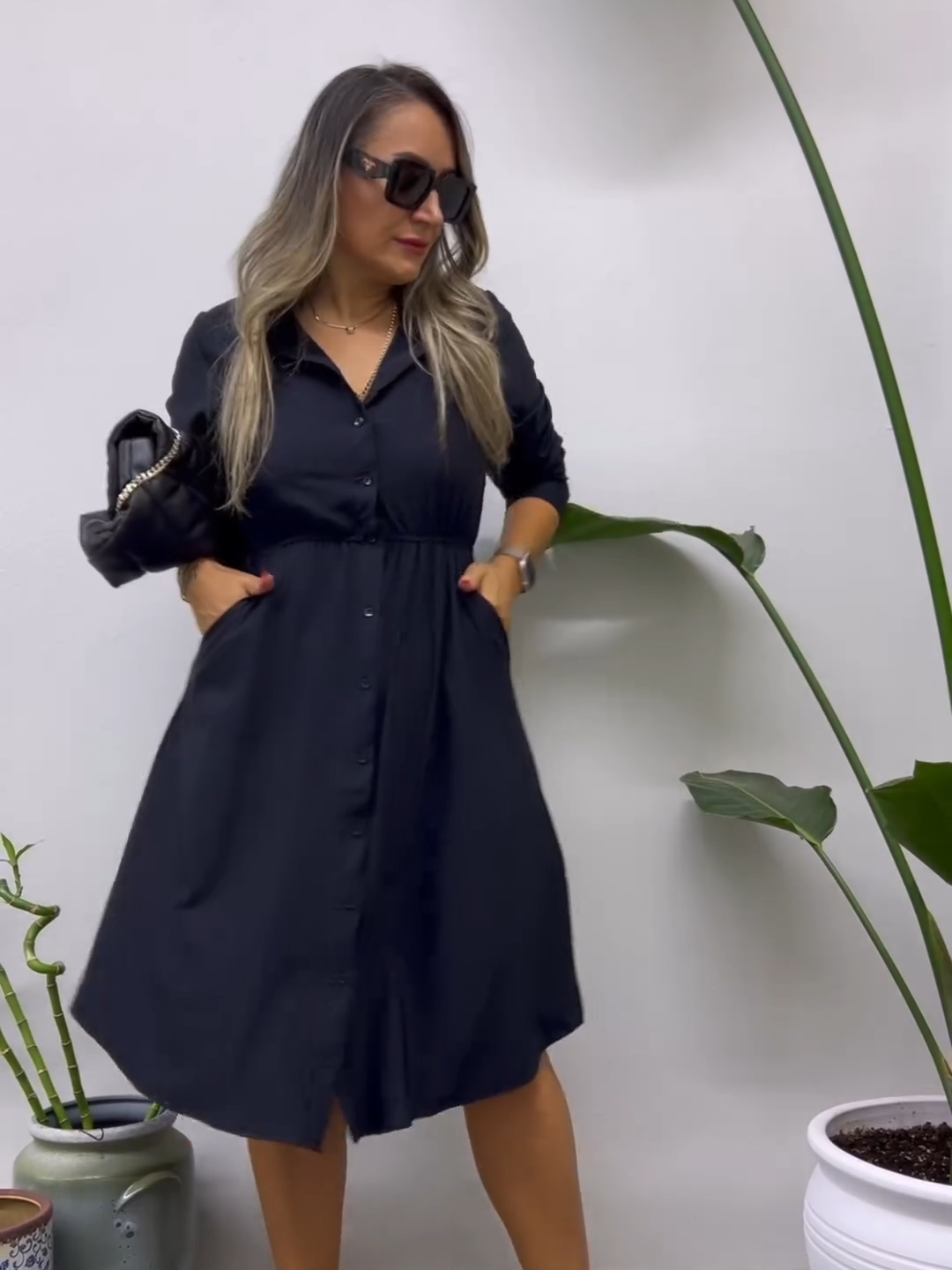 👗✨【S-5XL】🔥Elegancka maxi sukienka na jesień z kieszeniami-3741984