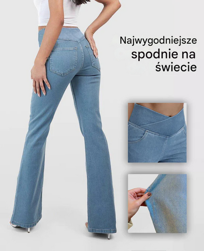 👖✨【50% zniżki przez ograniczony czas】Gorący hit – jeansy z wysokim stanem, wyszczuplające i modelujące pośladki💖