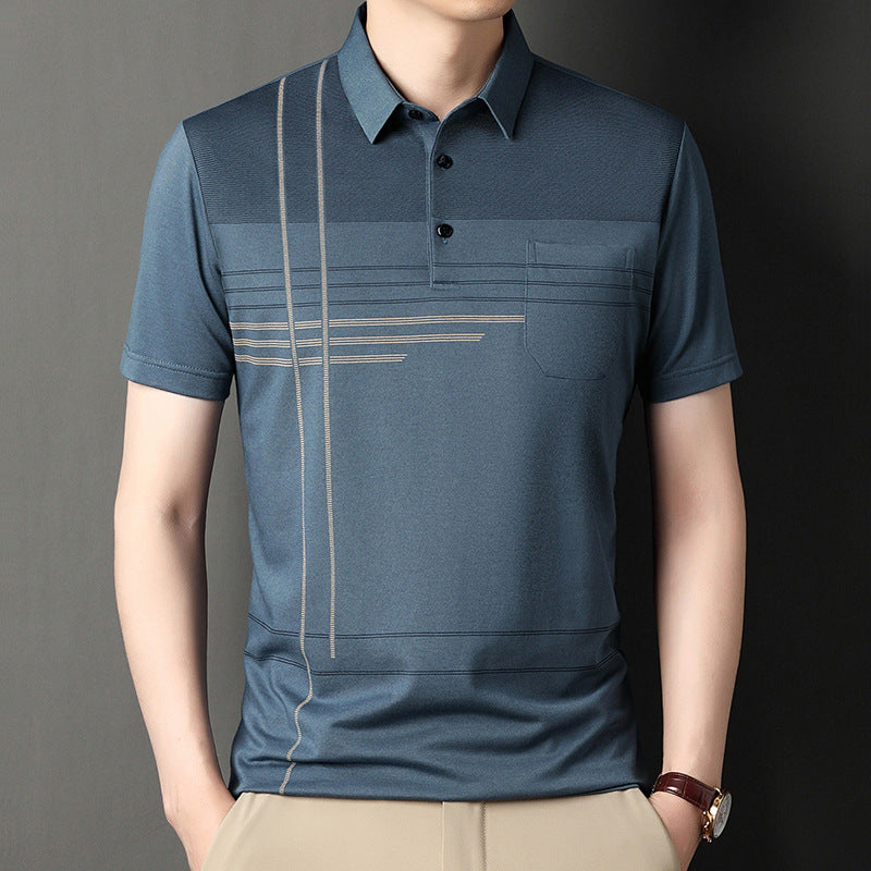 👔【Wyprzedaż magazynowa】【M-4XL】Męska koszulka polo z krótkim rękawem i prążkowanym kołnierzykiem