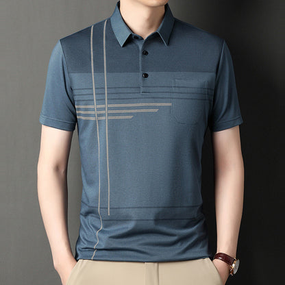 👔【Wyprzedaż magazynowa】【M-4XL】Męska koszulka polo z krótkim rękawem i prążkowanym kołnierzykiem