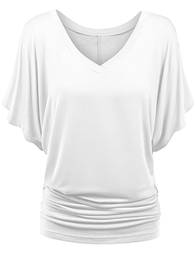 👕✨[50% zniżki] [S-5XL] Damska koszulka z krótkim rękawem, nowa na rok 2025, modne rękawy typu nietoperz