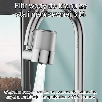 💧【Oferta ograniczona czasowo -50%】✨ Filtr do kranu ze stali nierdzewnej 304｜Głęboka filtracja, usuwa osady i nieprzyjemne zapachy, szybki montaż, kompatybilny z 99% kranów 🚰