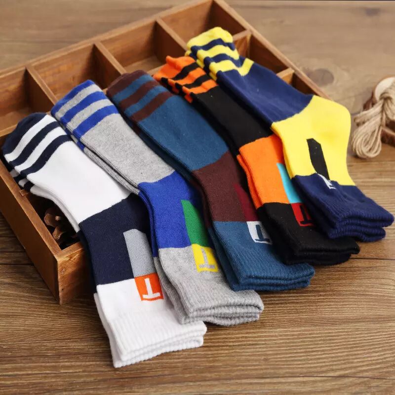 🧦Gorąca wyprzedaż – Kup 5, dostaniesz 5 gratis🧦【10 par】Przewiewne, odporne na zapachy i chłonące pot sportowe skarpety męskie
