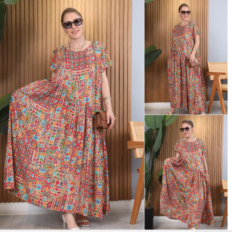 【S-5XL】👗Nowa letnia elegancka tiulowa sukienka w kwiaty 3710191