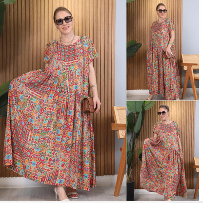 【S-5XL】👗Nowa letnia elegancka tiulowa sukienka w kwiaty 3710191