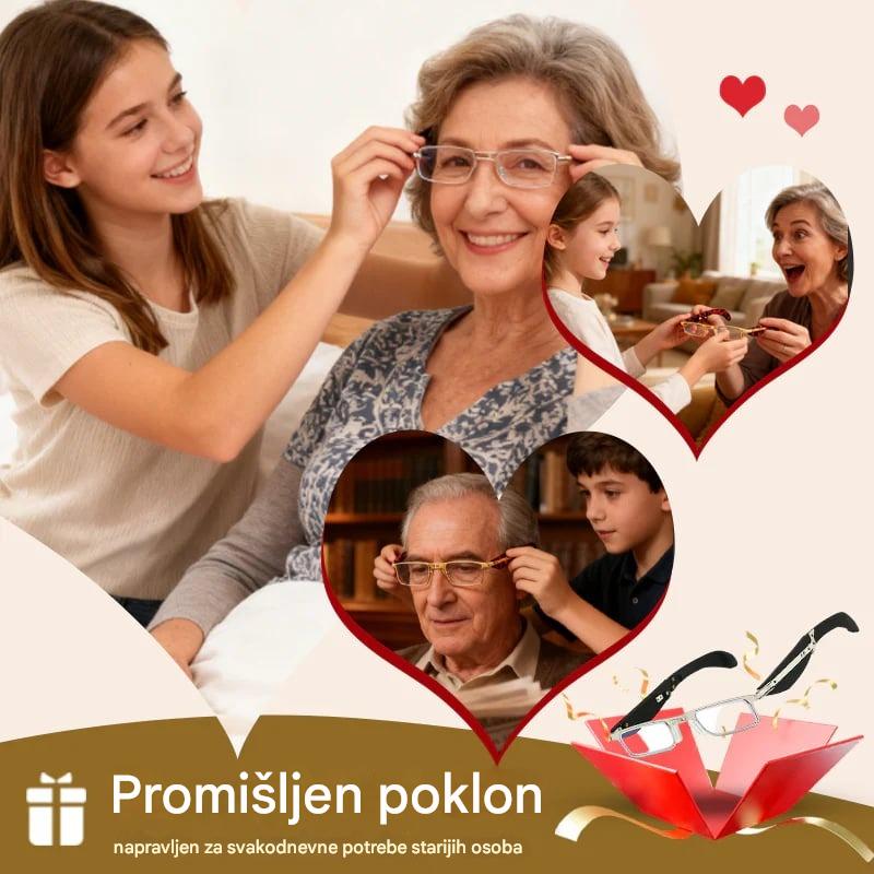 🔥【Kupite 1, dobijte 1 gratis】Sklopive naočale za čitanje s anti-plavim svjetlom i futrolom - 4222205
