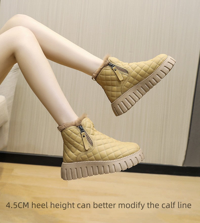 👢【35-41】2025 nou la modă cald, tălpi groase rezistente la frig, cizme de bumbac, impermeabile și anti-alunecare3879183