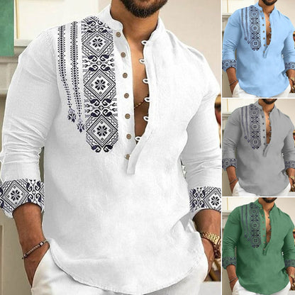 Letnia promocja🔥【S-3XL】Męska letnia koszula z krótkim rękawem i kołnierzykiem