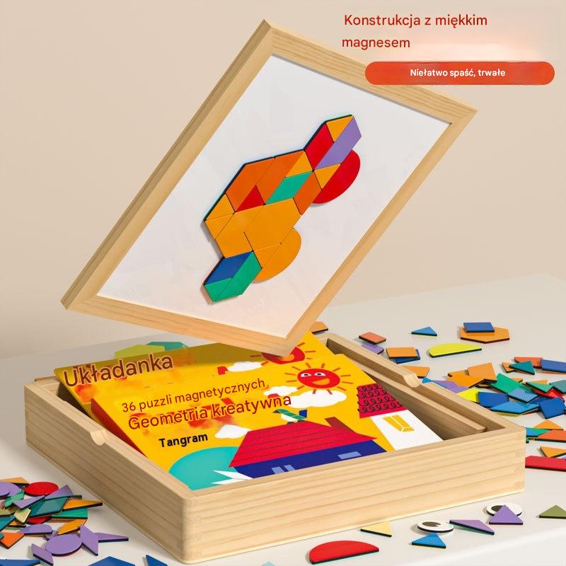 ⏳Ograniczona czasowo zniżka 40%⏰ Magnetyczna układanka Tangram – zabawka edukacyjna dla niemowląt