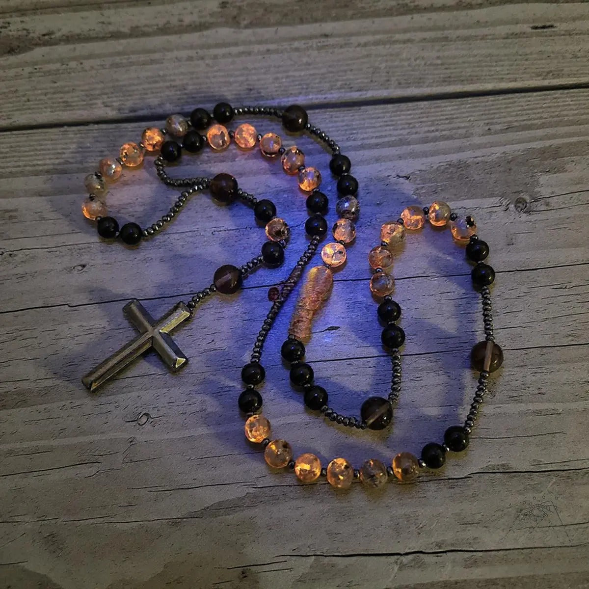 📿😍[Kupite 1, dobijte 1 gratis] 💖✨Ogrlica od prirodnog opsidijana i Yupper perlica, kristal koji štiti od UV-reaktivne energije i liječi