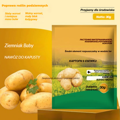 🥔🌱【20 saszetek】Rozpuszczalny nawóz dolistny | Odpowiedni do ziemniaków, orzeszków ziemnych, batatów, rzodkiewki, taro i cebuli — wspomaga wzrost korzeni i zwiększa plony