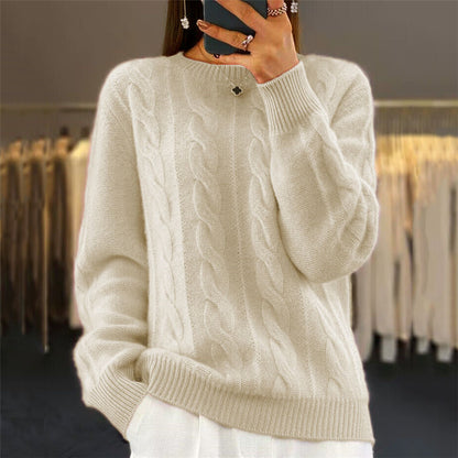 🔥⛄【S-XL】Nowy sweter z wełny na jesień i zimę 2025, jednolity kolor, wysokiej jakości