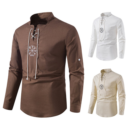 🌿Nowa zniżka 43% off 🍃🌿2025 Wiosenna nowość Męska luźna i oddychająca koszula z bawełny i lnu--3914084